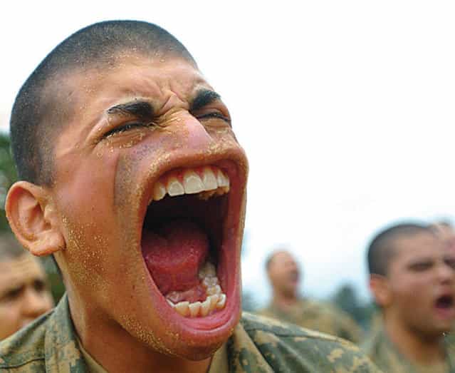 Platoon Yell! Some folks in the platoons are just a bit too overeager. (Photo by Sebastian Niedlich)