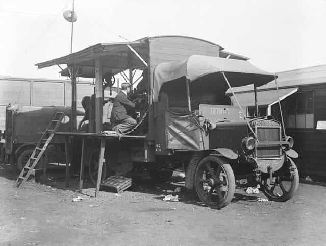 A mobile car repair shop during the railway strike. 3rd October 1919. (Photo by A. R. Coster)