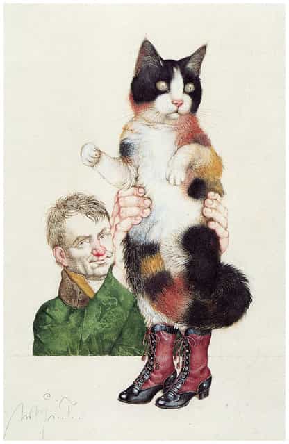 Der Gestiefelte Kater (Puss in Boots). Artwork by Michael Mathias Prechtl