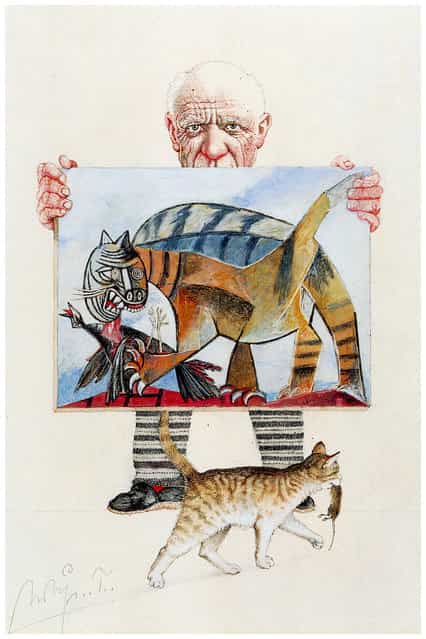 Picassos Katze. Artwork by Michael Mathias Prechtl