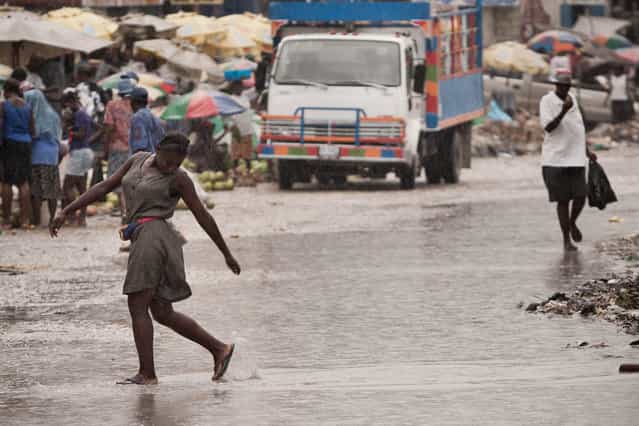 Port-au-Prince, Haiti. Martissant, Léogane Gate under the rain in November 2003. (Photo by Jean-Claude Coutausse)