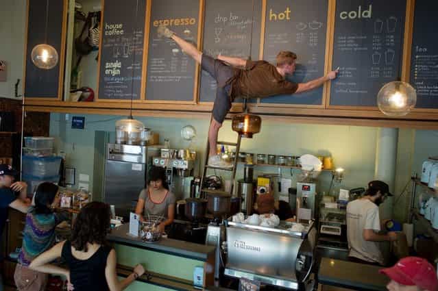 [Dancers Among Us]: Joe Coffee, NYC – Kile Hotchkiss. (Photo by Jordan Matter)