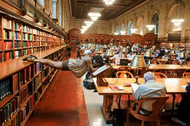 [Dancers Among Us]: NY Public Library – Michelle Fleet. (Photo by Jordan Matter)