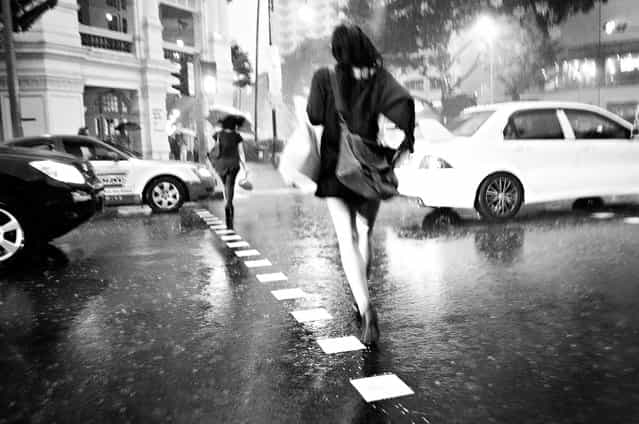 Bad Weather. Girl in the rain