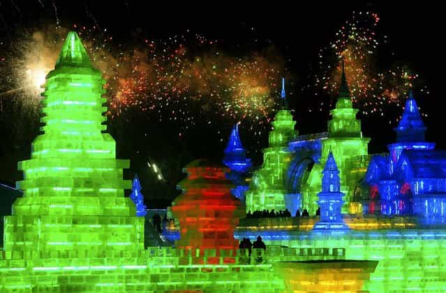 Fireworks light the skies during opening ceremonies on January 12, 2012. (Photo by Sheng Li/Reuters)