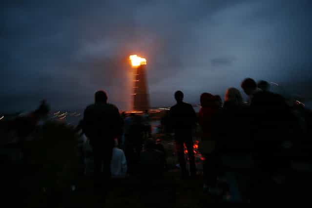 The Biggest Bonfire in the World: Slinningsbålet. Alesund, Norway. (Photo by Marius Helland Bøstrand)