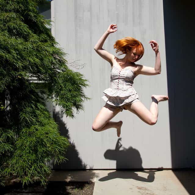 [Jumpology]. [Birthday jump!]. (Photo by Bex Finch)
