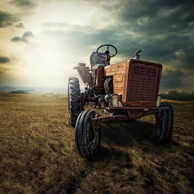 [Field Commander. Tractor on rural landscape]. (Photo by Artiom Ponkratenko)