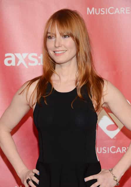 Actress Alicia Witt arrives at he 2013 MusiCares Person Of The Year Gala Honoring Bruce Springsteen at Los Angeles Convention Center on February 8, 2013 in Los Angeles, California. (Photo by Jason Kempin)