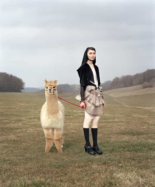 [Venus & Furs] by Swiss Photographer Yann Gross, 2011. Hyères Fashion & Photography Festival, France. [Tatiana and Belene, from the series Venus & Furs]. Taylor Wessing photographic portrait prize 2011. (Photo by Yann Gross)