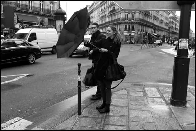 Oops! Up, up and away. (Photo and comment by Peter Turnley)