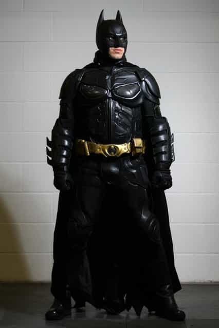 An actor dressed as Batman poses for a photo at the London Super Comic Convention at the ExCeL Centre on February 23, 2013 in London, England. Enthusiasts at the Comic Convention are encouraged to wear a costume of their favourite comic character and flock to the ExCeL to gather all the latest news in the world of comics, manga, anime, film, cosplay, games and cult fiction. (Photo by Jordan Mansfield)