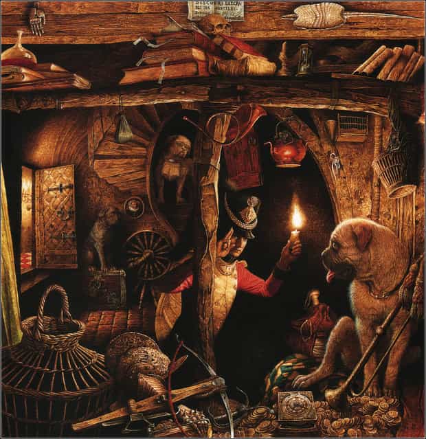 Hans Christian Andersen, [The Tinder-Box] by Illustrator Vladislav Erko