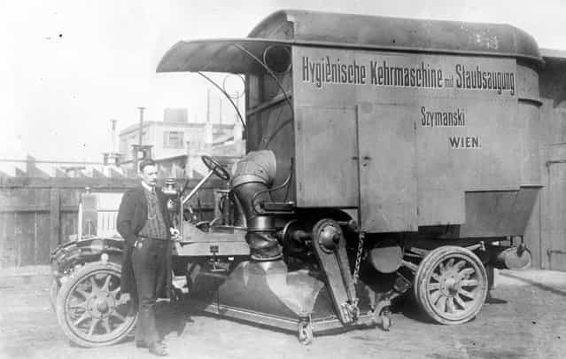 New street cleaner. Vienna, circa 1896. (Photo by George Grantham Bain Collection/Library of Congress)