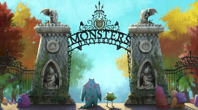 June 21: [Monsters University] Animated prequel featuring the characters from [Monsters, Inc.]. With John Goodman, Billy Crystal. (Photo: Concept art by Disney/Pixar)