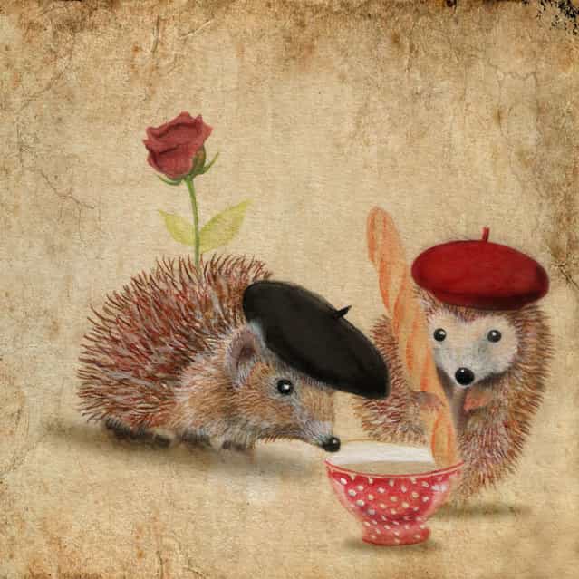 Cute Hedgehogs By Anne Boux
