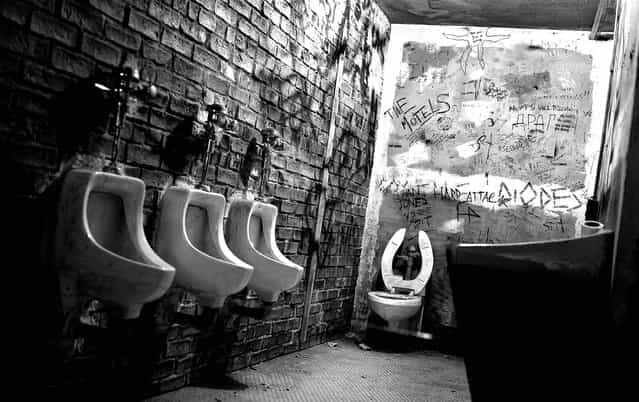 A recreation of the CBGB bathroom is part of the Metropolitan Museum of Art's Spring 2013 Costume Institute exhibition. Featuring one hundred menswear and womenswear designs, the show examines punk's impact on high fashion from the movement's birth in the early 1970's to its continuing influence today. (Photo by Spencer Platt)