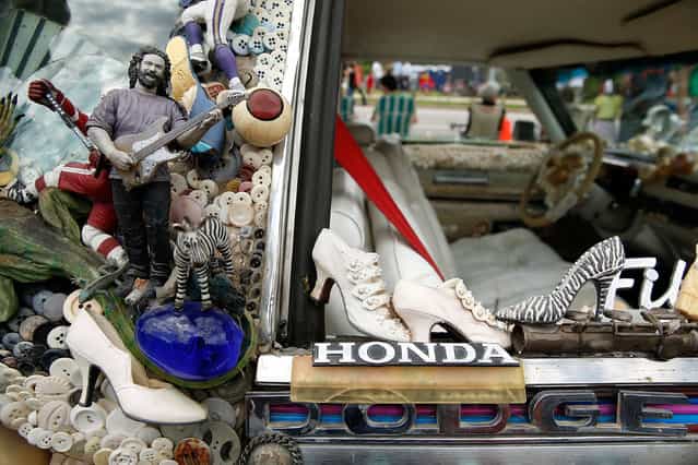An art car is seen on Allen Parkway during the 26th Annual Houston Art Car Parade on May 11, 2013 in Houston, Texas. (Photo by Scott Halleran/Getty Images)