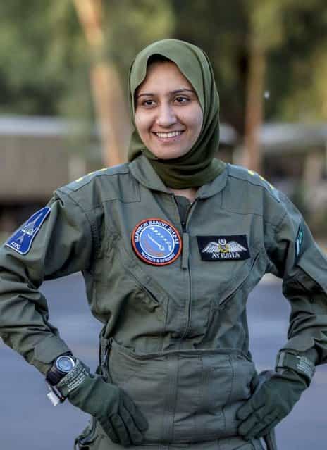 Ayesha Farooq, 26, Pakistan's only female war-ready fighter pilot, smiles during an interview with Reuters at Mushaf base in Sargodha, north Pakistan June 6, 2013. (Photo by Zohra Bensemra/Reuters)