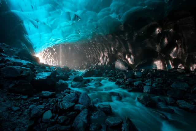 [Deep Blue Cave]. Beautiful icecave at Mendenhall Glacier, Juneau Alaska. (Photo and caption by Yosuke Sano/National Geographic Traveler Photo Contest)