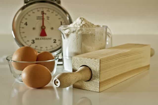 A squared rolling pin. (Photo by Giuseppe Colarusso/Caters News)