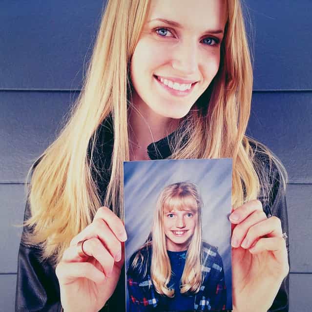 Martie. Then: 12 years old, 6th Grade, Taylorsville, UT.
Now: 28 years old, International Model, as well as a Policy & Procedure Analyst at Discover Financial Services, residing in South Jordan, UT. (Photo by Awkward Years Project)