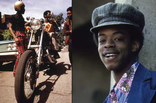 Left: Residents of Chicago's West Side check out a motorcycle, June 1973. Right: High school age student at the Robert Taylor Homes, May 1973. (Photo by John H. White/NARA via The Atlantic)