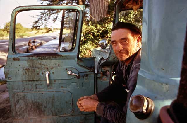 Woodrow Wilson, one of Leakey's local characters, in his pickup, June 1972. He never works, but sits staring at the river from 7 a.m. until sunset. (Photo by Marc St. Gil/NARA via The Atlantic)