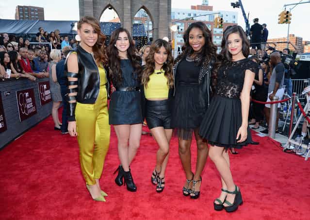 (L-R) Dinah Jane Hansen, Lauren Jauregui, Ally Brooke, Normani Kordei and Camila Cabello of Fifth Harmony attend the 2013 MTV Video Music Awards at the Barclays Center on August 25, 2013 in the Brooklyn borough of New York City. (Photo by Larry Busacca/Getty Images for MTV)