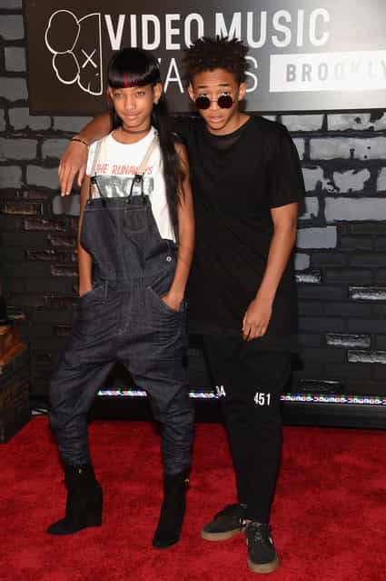 Willow Smith and Jaden Smith attend the 2013 MTV Video Music Awards at the Barclays Center on August 25, 2013 in the Brooklyn borough of New York City. (Photo by Jamie McCarthy/Getty Images for MTV)