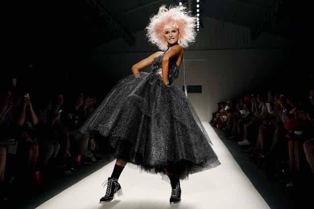 The Betsey Johnson Spring 2014 collection is modeled during Fashion Week in New York, on September 11, 2013. (Photo by John Minchillo/Associated Press)