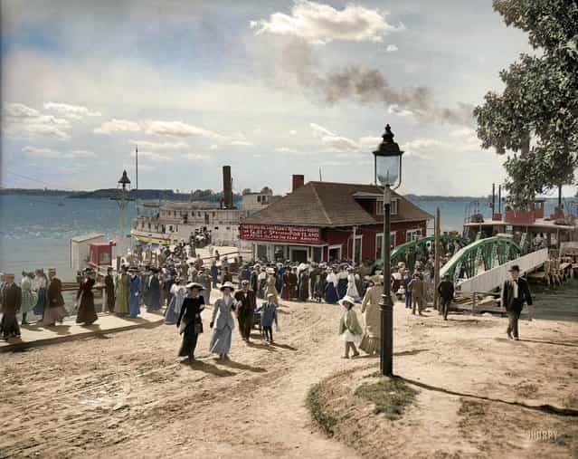 Forest City Landing, Peaks Island to Portland, Maine, 1910.
