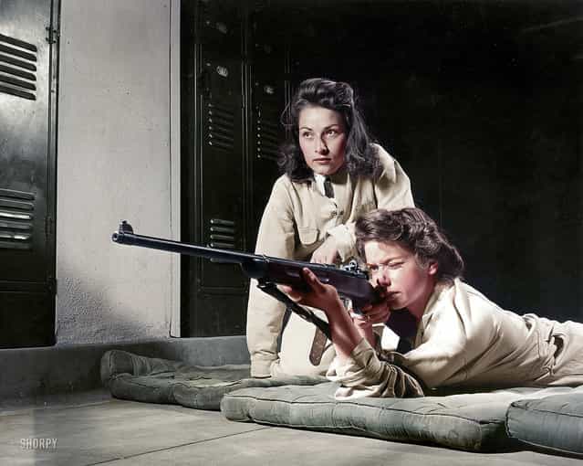 Girls Marksmanship Class, 1942.