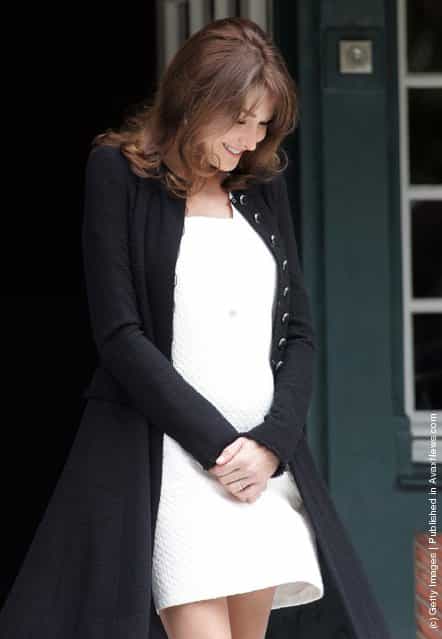 The Pregnant French First Lady Carla Bruni-Sarkozy