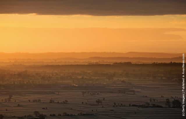 Winter Sunrise On The Somerset Levels