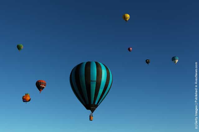 Balloons participate in the Balloon Spectacular during Canberra Festival on 2012 in Canberra, Australia