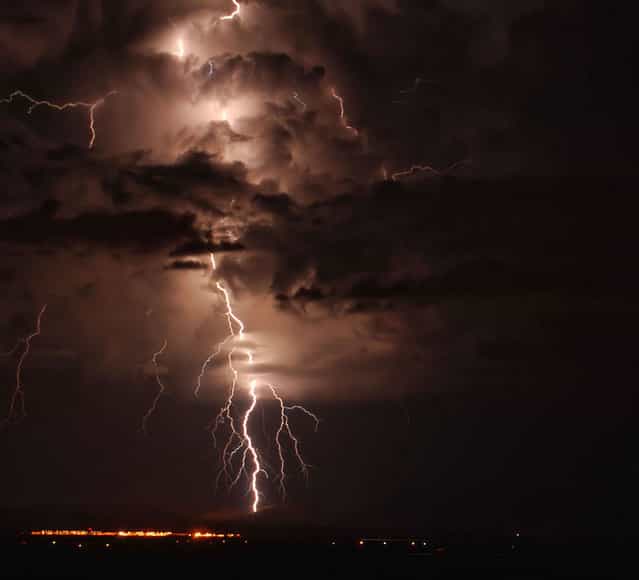 Taken on 19 October, 2009. Lightning Outside Douglas, Arizona