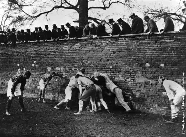 1925: The annual Eton Wall Game in progress on St. Andrews Day