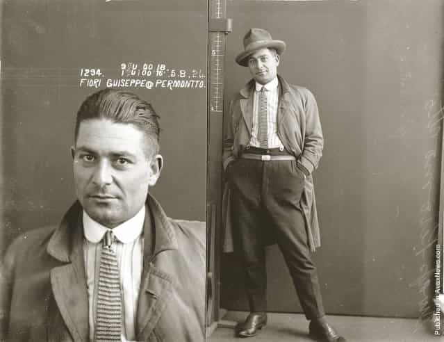 Mug shot of Guiseppe Fiori, alias Permontto, 5 August 1924