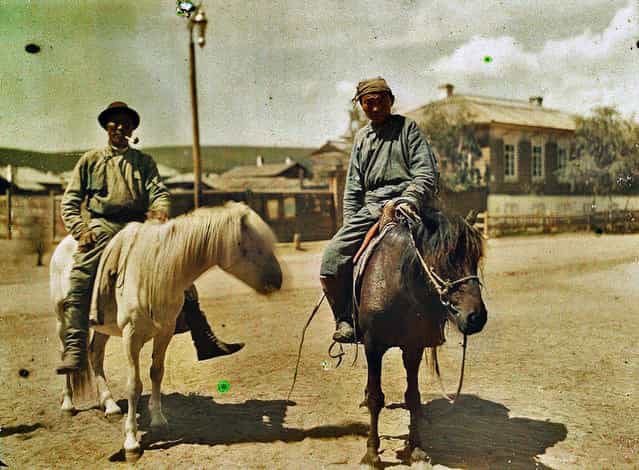 Two Buryat riders in Troitskosavske