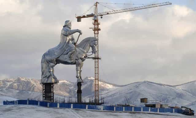 The worlds largest statue of Chinggis Khaan (in Mongolia)