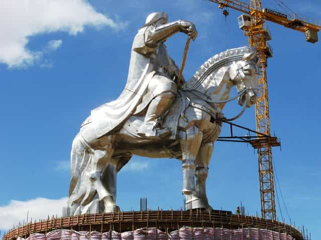 The worlds largest statue of Chinggis Khaan (in Mongolia)