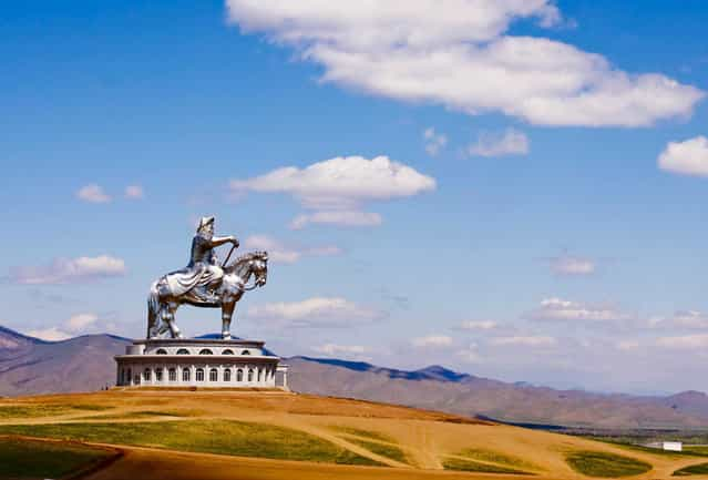 The worlds largest statue of Chinggis Khaan (in Mongolia)