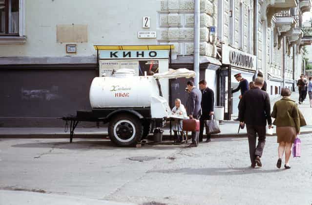 Kvas Street Vendor, Moscow, 1969