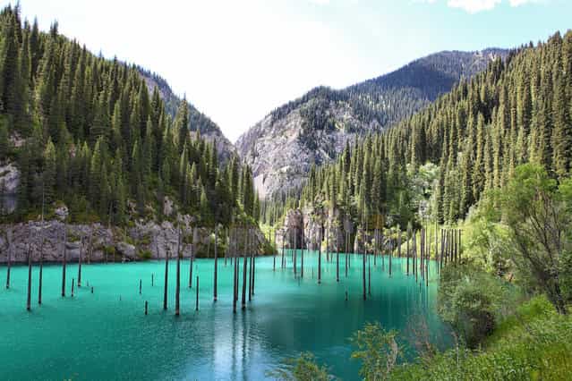 Kaindy Lake in Kazakhstan