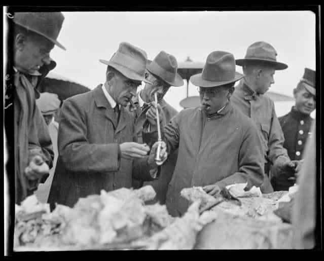 Anti-Opium Inspectors. China, Beijing, 1917-1919. (Photo by Sidney David Gamble)