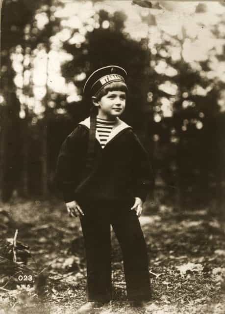 Alexis Tsarevich Romanov (1909–1918), the only son of Tsar Nicholas II of Russia, circa 1915. He suffered from the hereditary royal disease of haemophilia, and was murdered by Bolsheviks at Yekaterinburg, along with the rest of his family. (Photo by Henry Guttmann)