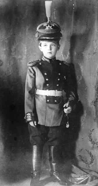 Tsarevich Alexis (1904–1918) son of Tsar Nicholas II, the last Tsar of Russia, circa 1911.
