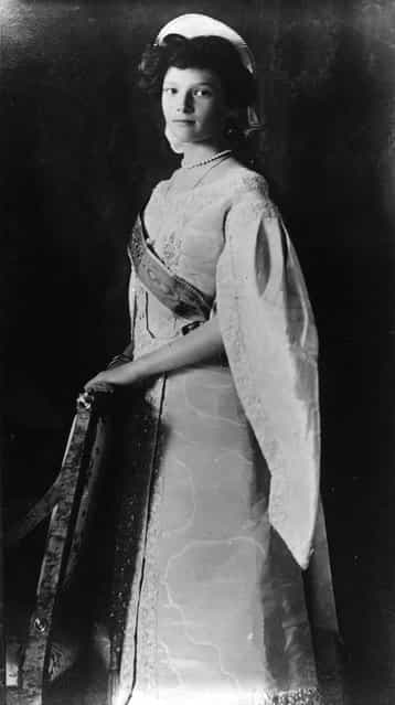 Grand Duchess Tatiana (1897–1918), one of the four daughters of Tsar Nicholas II and the Empress Alexandra, November 1911. She was shot with her whole family by the Red Guard in July 1918.