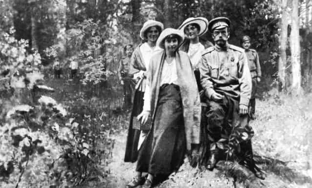 Tsar Nicholas II of Russia (1868–1918) and members of his family during their captivity in Tobolsk from September 1917 to April 1918.